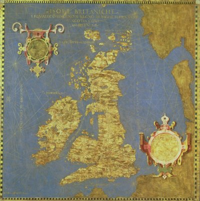 Map of the Sixteenth Century British Isles, from the 